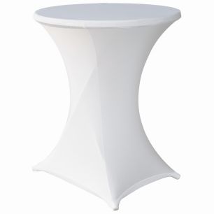 Torino Stretch Bar Tablecover white d90cmxh130cm 