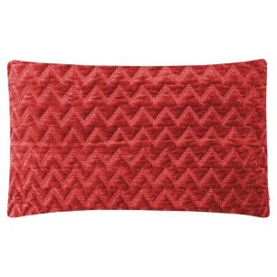 Zigzag Velvet Kissen rot 30x50cm 