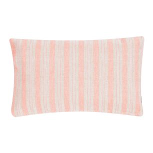 New Linen Stripe Coral Haze Cushion 30x50 cm