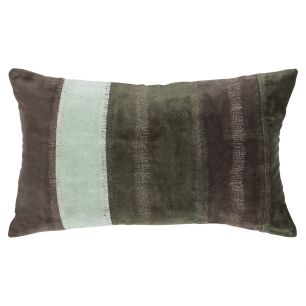 Velvet Stripe kussen groen 30x50cm 