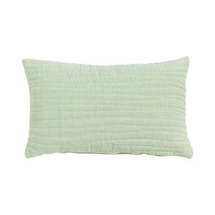 Uneven stitching light green Cushion 30 x 50 cm