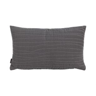 Uneven Stitching Cushion dark grey 30x50cm