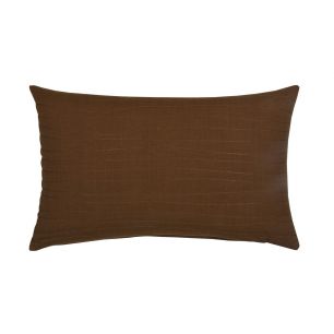 Uneven stitching henna brown cushion 30 x 50 cm