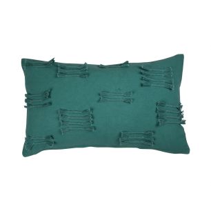 Uneven Ruffle Kissen Blau 30x50cm 