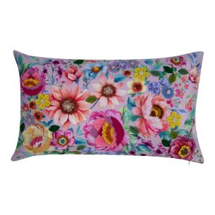 Perugia Cushion velvet embroidery pink 30x50cm