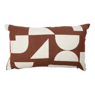 Kussen Sacha rood bruin 30x50cm
