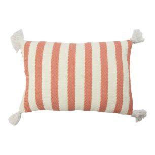 Cushion sisley stripe off white red 40x60cm