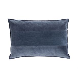 Velvet And Corduroy Cushion blue 40x60cm 