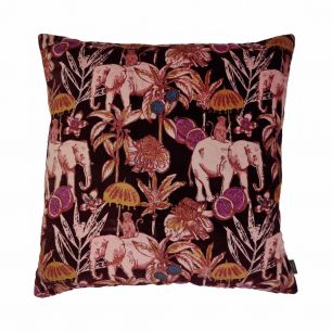 Elephant Print Kissen Bordeaux 60x60cm 