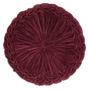 Kanan Velvet coussin bordeaux dia40x10cm 