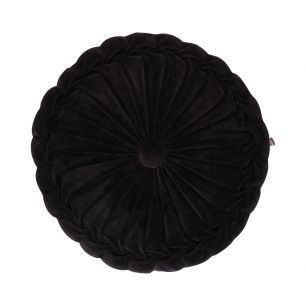 Kanan Velvet coussin noir dia40x10cm 