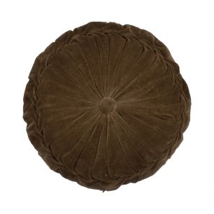 Kanan Velvet coussin taupe dia40x10cm 