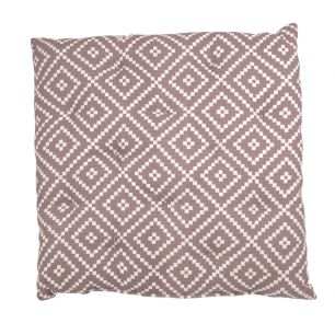 Dotted Ethnic stoelkussen taupe 40x40cm+5cm 