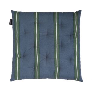 Printed Stripes Chair Cushion blue green 40x40cm+5cm 