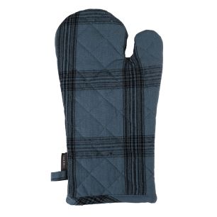 Black Check Ofenhandschuh mirage Blau 18x33cm 