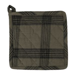 Black Check Manique sauge 20x20cm 