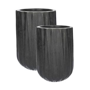 Vase Set/2 Linh Anthracite