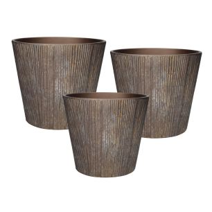 Set/3 Pot Bruss d38xh34 bronze
