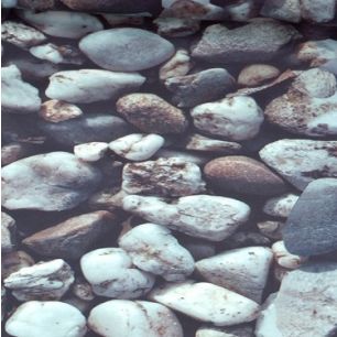 Rocks Pvc Wachstuch Grau 135cmx30mtr (rolled) 