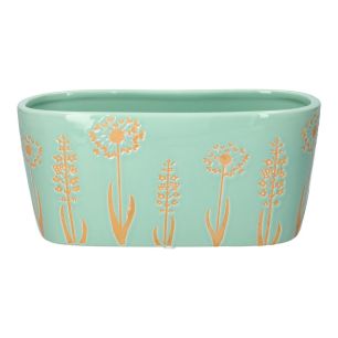 Planter Flair Oval Light Blue Medium