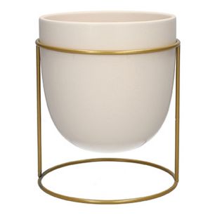 Pot Lian Matt Finish White Small