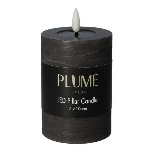 Kaars Pillar Lumina Touch  Antraciet Small