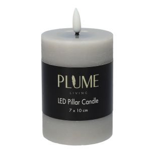 Kaars Pillar Lumina Touch  Licht Grijs Small