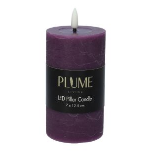 Kaars Pillar Lumina Touch  Aubergine Medium