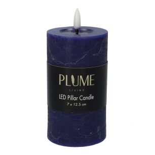 Kaars Pillar Lumina Touch  Donker Blauw Medium
