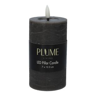 Kaars Pillar Lumina Touch  Antraciet Medium