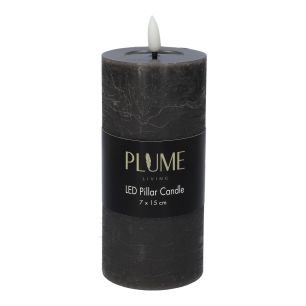 Kaars Pillar Lumina Touch  Antraciet Large