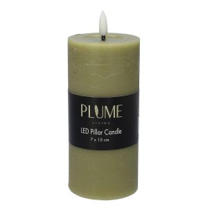Kaars Pillar Lumina Touch  Groen Large