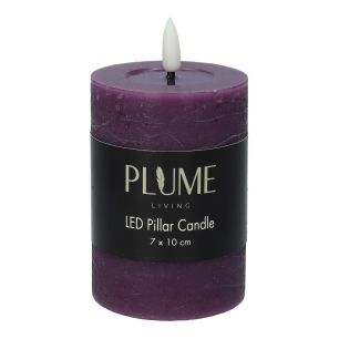 Kaars Pillar Lumina Touch  Aubergine Small