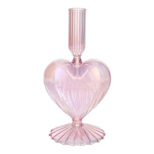 Kaarsenhouder Lovely Parelmoer Finish Licht Roze Medium