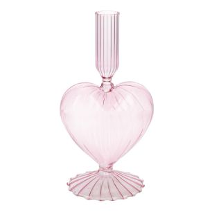 Candle Holder Lovely Pearl Finish Light Pink Large