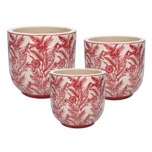 Pot Set/3 Genevieve Red