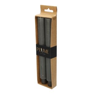 Kaars Set/2 Dinner Lucian  Antraciet Large