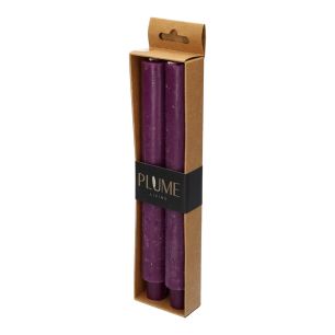 Kaars Set/2 Dinner Lucian  Aubergine Large