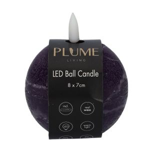Bougie Ball Lumina1 Rc  Aubergine Small