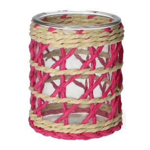 Candle Holder Vina1 Fuchsia Medium