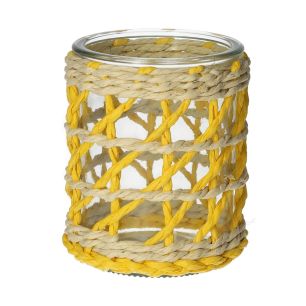 Candle Holder Vina1 Yellow Medium