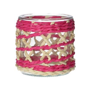 Candle Holder Vina Fuchsia Small