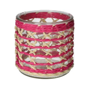 Candle Holder Vina Fuchsia Large