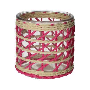 Candle Holder Vina1 Fuchsia Large