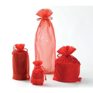 L Chiffon Verpackungsbeutel Rot, 16x40cm