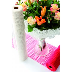 Wave Tableribbon white 26cmx3m (rolled) 