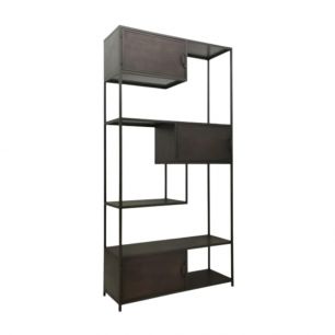 Bookcase croca Metal Black 198 cm