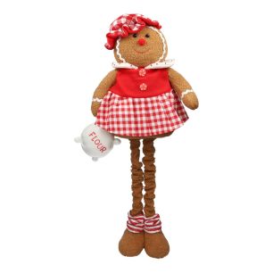 standing gingerbread men w/telescopic foot  26.7x15.2x86cm