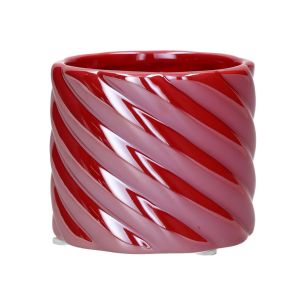 Pot Twirly Pearl Finish Red Small