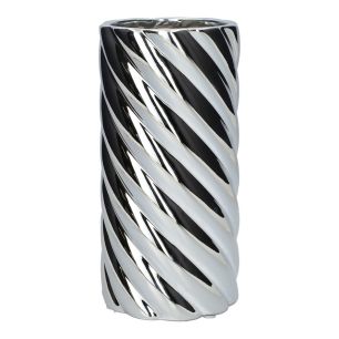 Vase Twirly Silver Medium